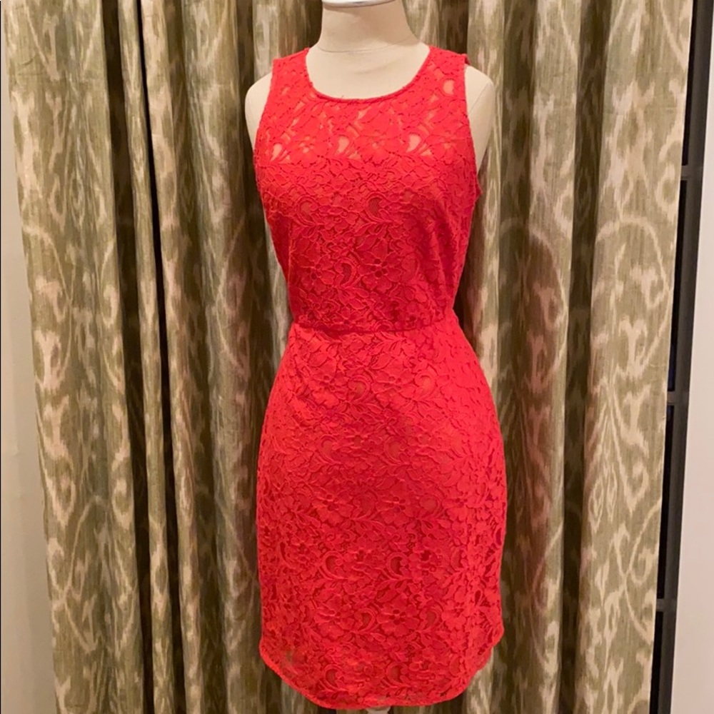 NWT Red Lace JCrew Dress